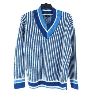 Ted Baker London Redclif Relaxed Fit Stripe V-Neck Cricket Sweater